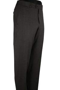 Super 120s Wool Gabardine Comfort-EZE Trouser in Dark Brown, Size 34 (Soho Modern Fit) by Ballin