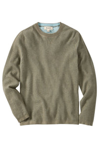 Reversible Cotton & Cashmere Sweater in Safari Green/Pale Aqua by Borgo28