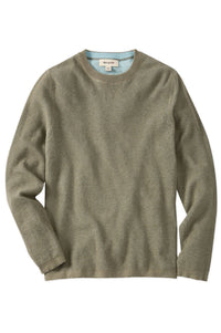Reversible Cotton & Cashmere Sweater in Safari Green/Pale Aqua by Borgo28
