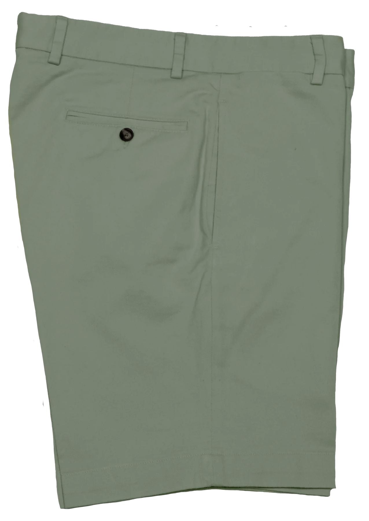 Stretch Compact Twill Shorts in Sage (Sumpter9 Flat Front) by Charleston Khakis