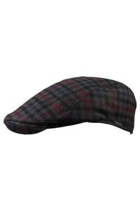 Ivy Modern 'Lanificio Campore' Wool Check 'Archive Line' Cap in Dark Grey by Wigens