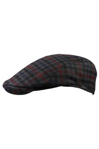 Ivy Modern 'Lanificio Campore' Wool Check 'Archive Line' Cap in Dark Grey by Wigens