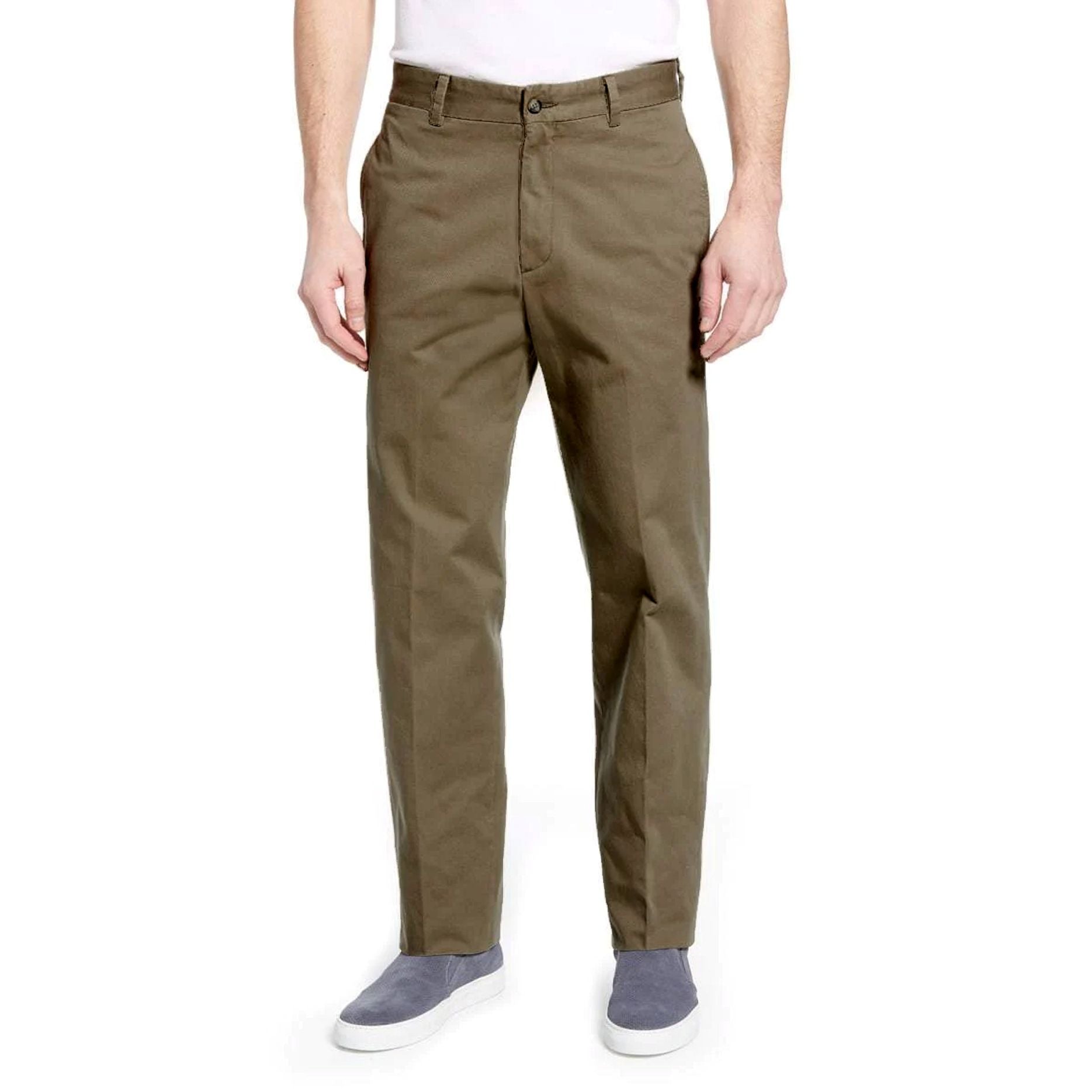 Washed Khaki Pant in Olive (Sumpter Flat Front) by Charleston Khakis