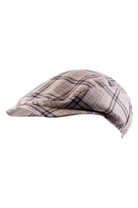 Ivy Contemporary Cap in Cotton Blend Check (Choice of Colors) by Wigens