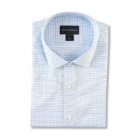 Dobby Micro Pattern Cotton Sport Shirt in Sky by Scott Barber