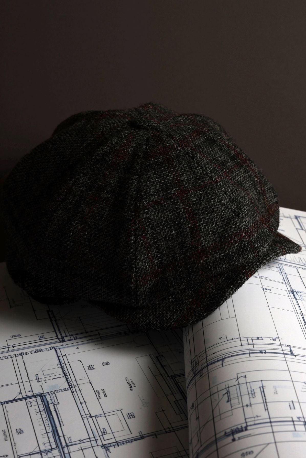 Newsboy Classic Shetland Wool Check Cap (Choice of Colors) by Wigens