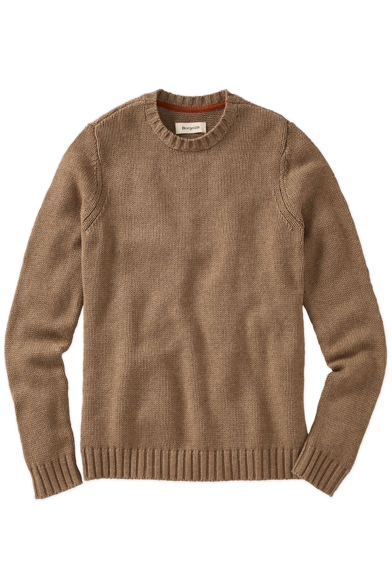 Merino Wool and Cotton Sweater in Bark by Borgo28