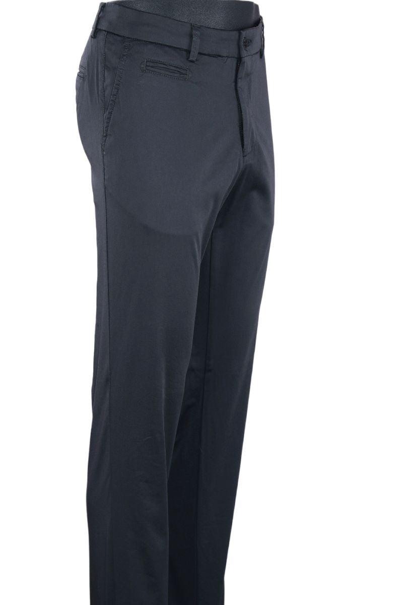 Xtreme Comfort Sateen Casual Pants in Midnight (Flat Front Models) by Ballin