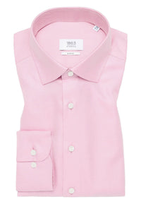 'Royal Twill' In Rose - Slim Fit - Two Ply Cotton Twill Dress Shirt with Kent Collar by Eterna 1863