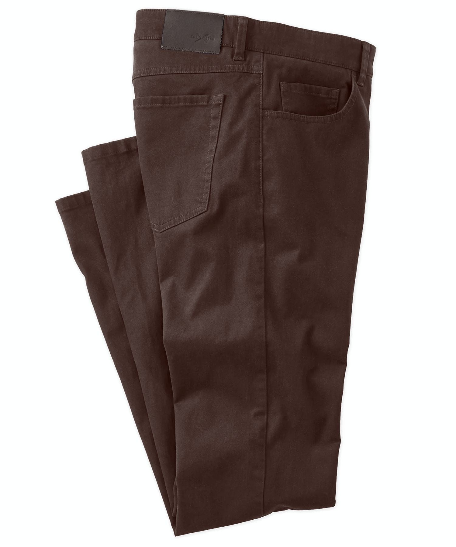 Cashmere Touch Pima Cotton Sateen Stretch 5-Pocket Pants in Choice of Colors (Crescent Modern Fit) by Ballin