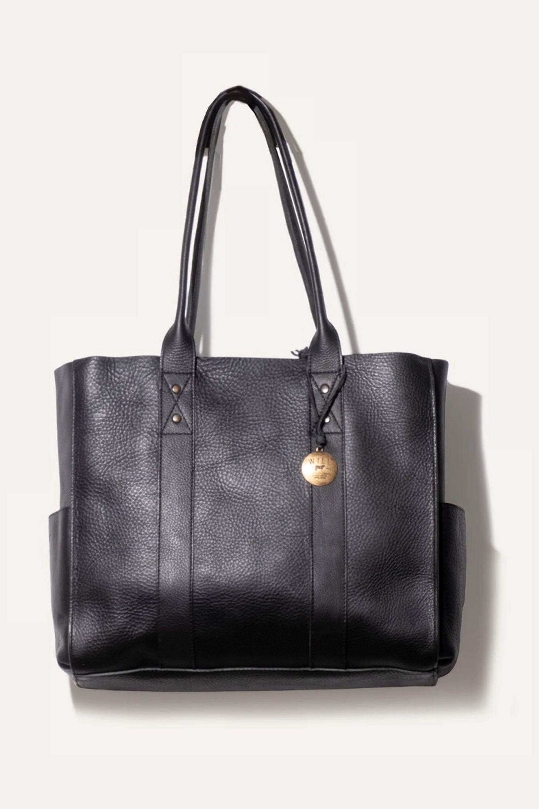 All Leather Utility Tote in Black by Will Leather Goods