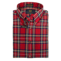 Royal Stewart Tartan Cotton and Wool Blend Button-Down Shirt (Tailored Fit) by Viyella