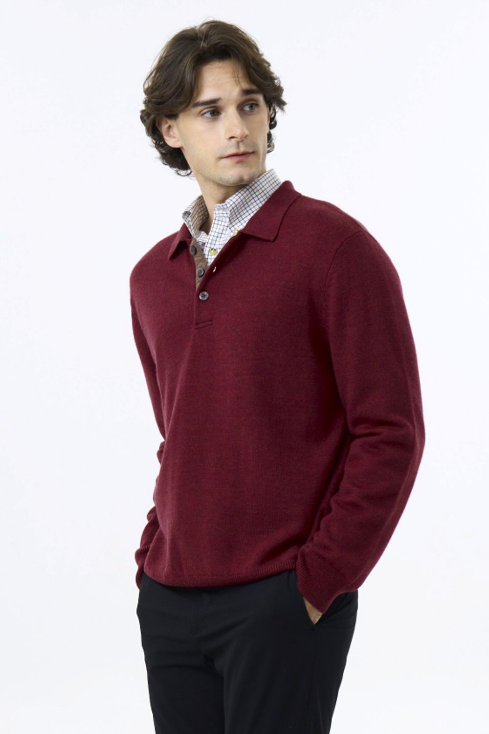 Extra Fine 'Zegna Baruffa' Merino Wool Polo Neck Sweater in Choice of Colors by Viyella