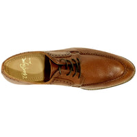 Wembley II Tumbled Leather Split-Toe Blucher in Antique Honey by Alan Payne Footwear