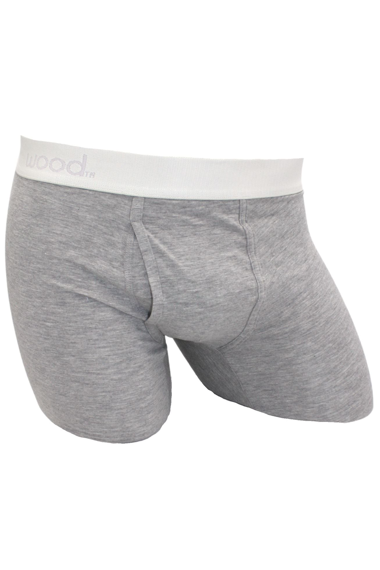 Biker Brief w/ Fly in Heather Grey by Wood Underwear