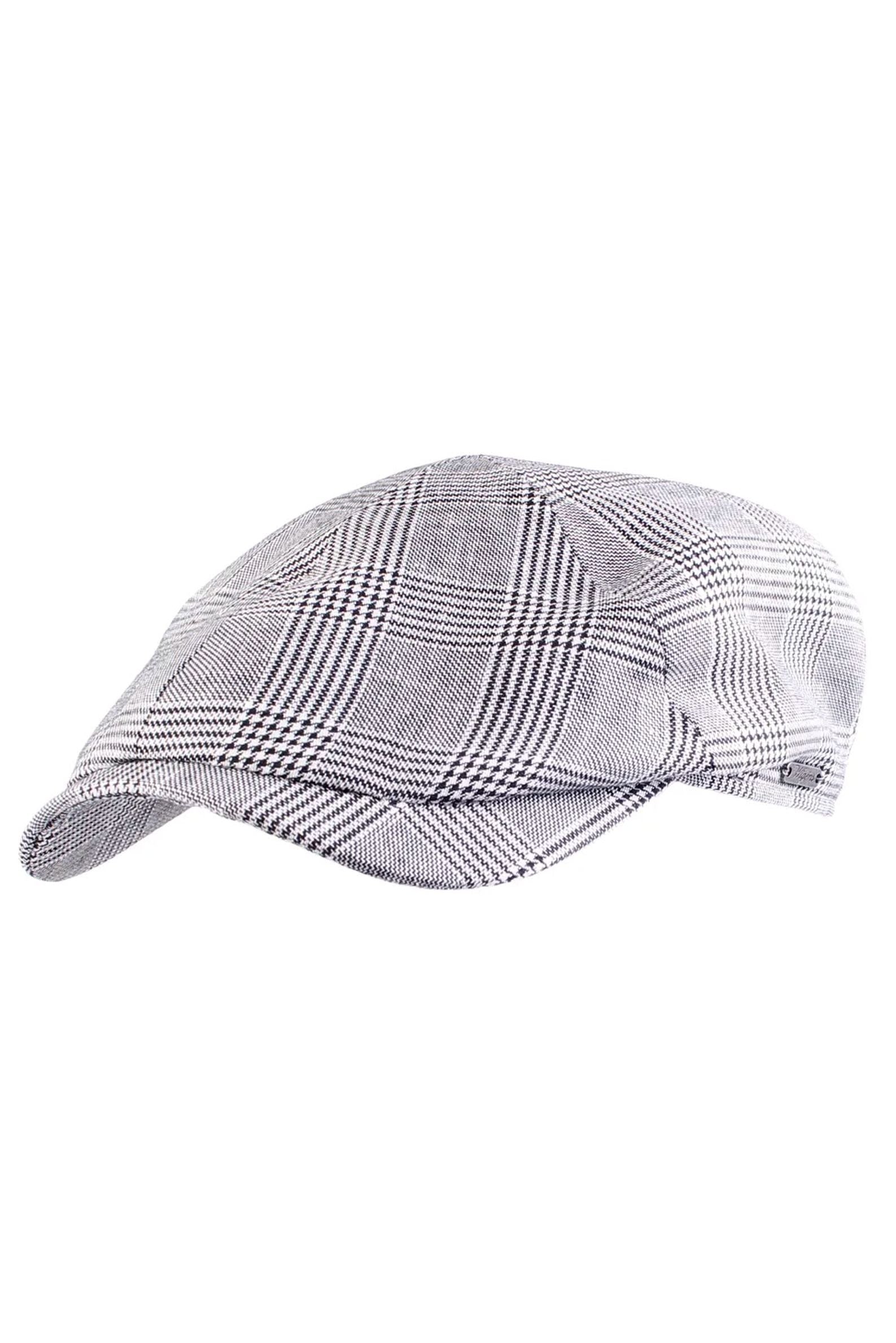 Newsboy Slim Cap in Summer Glencheck Bottoli Linen and Wool Blend (Choice of Colors) by Wigens