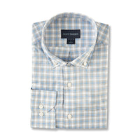 Heathered Chambray Check Sport Shirt in Dusk by Scott Barber