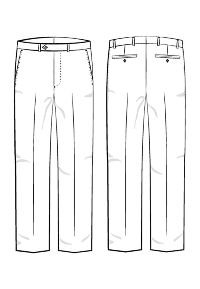 Summer Windowpane Super 110s Wool Comfort-EZE Trouser in Choice of Colors (Soho Modern Fit) by Ballin
