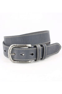 Distressed Waxed Harness Leather Belt in Charcoal by Torino Leather