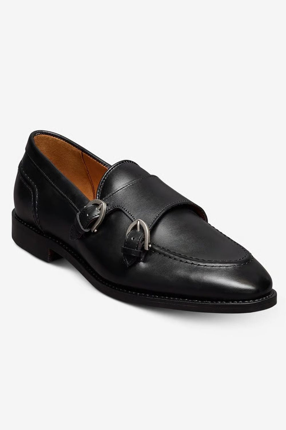 Randolph Monk Strap Dress Shoe in Black Leather by Allen Edmonds
