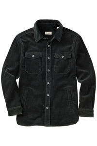 Wide Wale Cotton Corduroy Overshirt in Charcoal by Borgo28