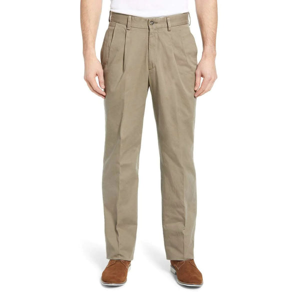 Spa Pleat Pant in Deep Khaki