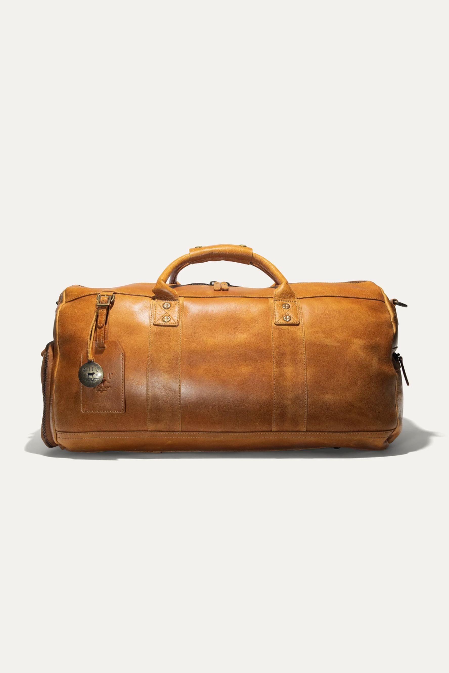 Atticus Leather Shoe Duffle in Tan by Will Leather Goods