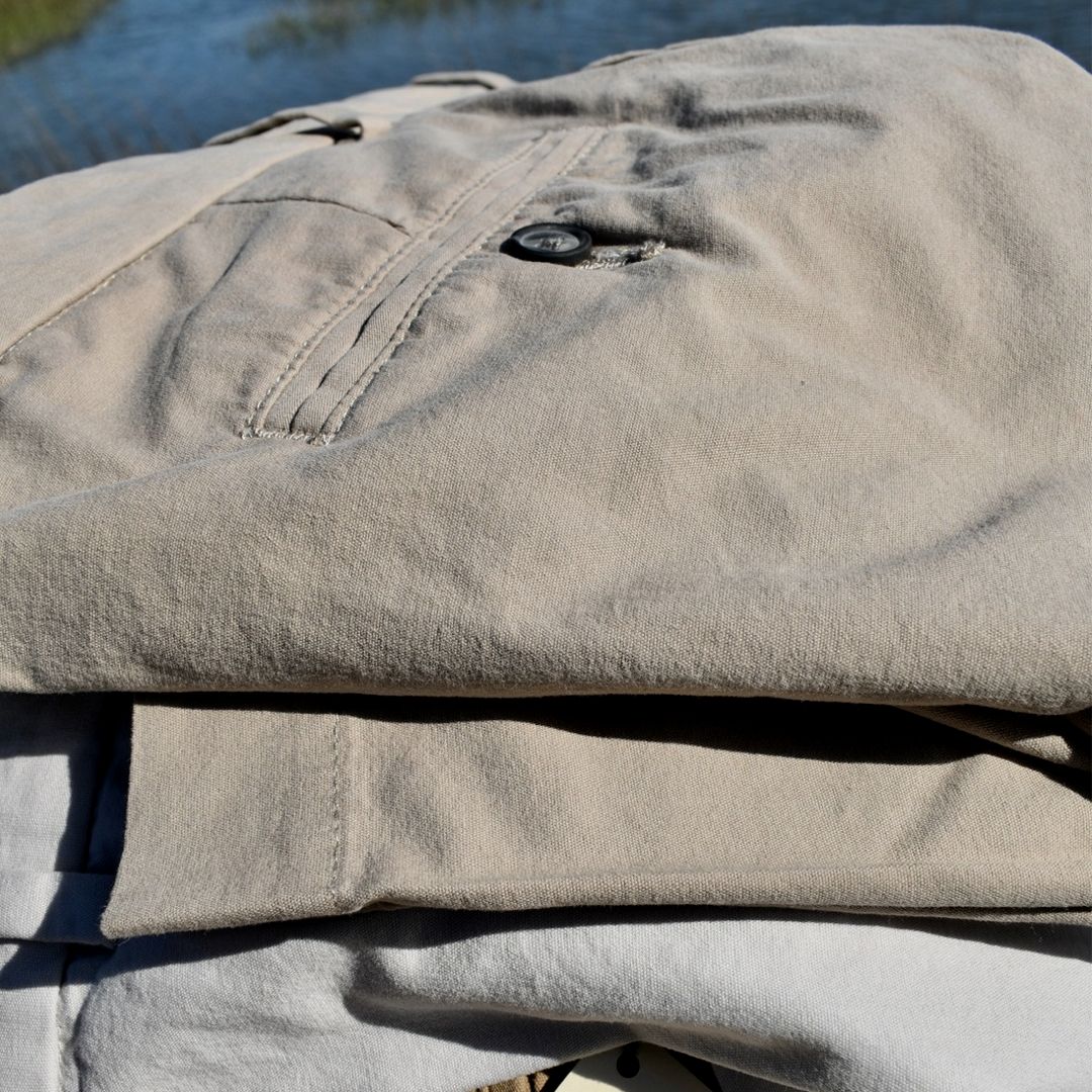Washed Poplin Pant in Khaki (Sumpter Flat Front) by Charleston Khakis