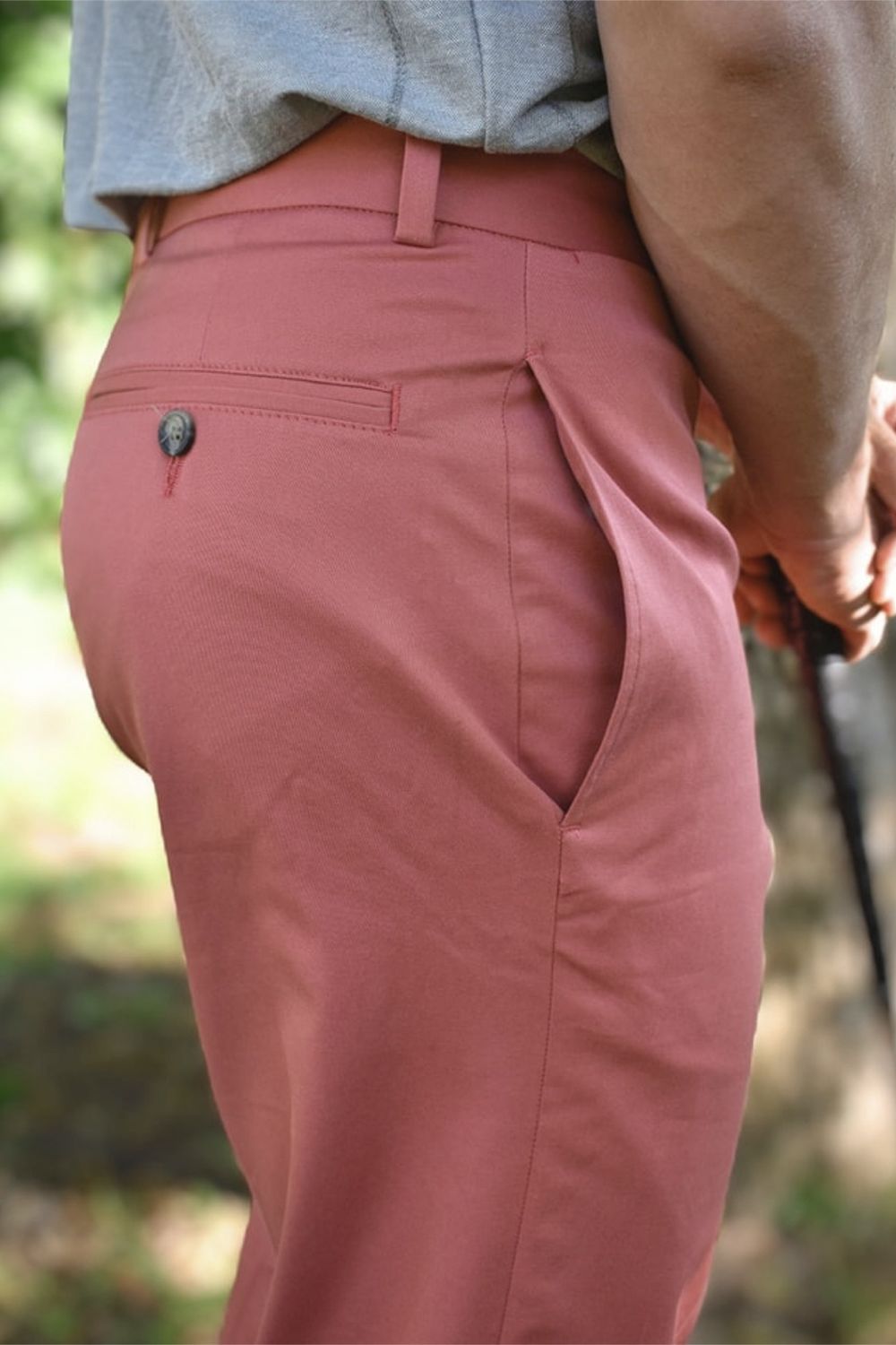Southern Vintage Stretch Twill Chino in Charleston Brick (Hampton Plain Front) by Vintage1946