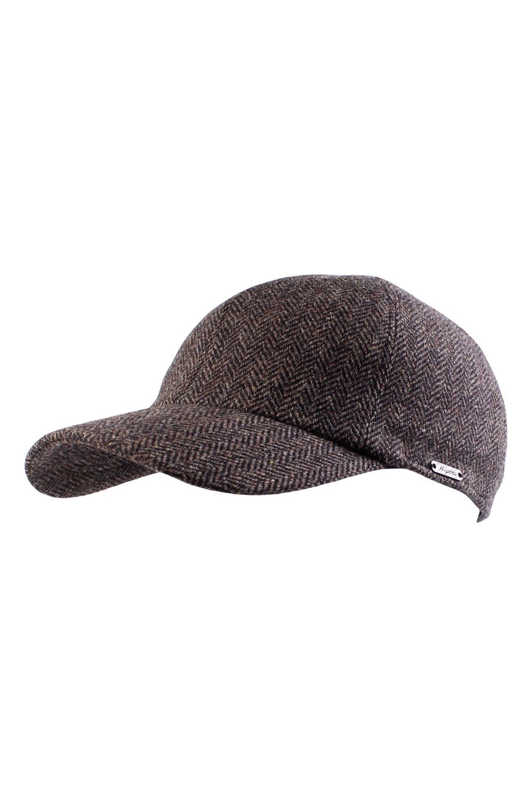 Herringbone Shetland Wool Baseball Cap with Earflaps (Choice of Colors) by Wigens