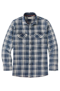Twill Indigo Weave Long-Sleeve Sport Shirt by Borgo28