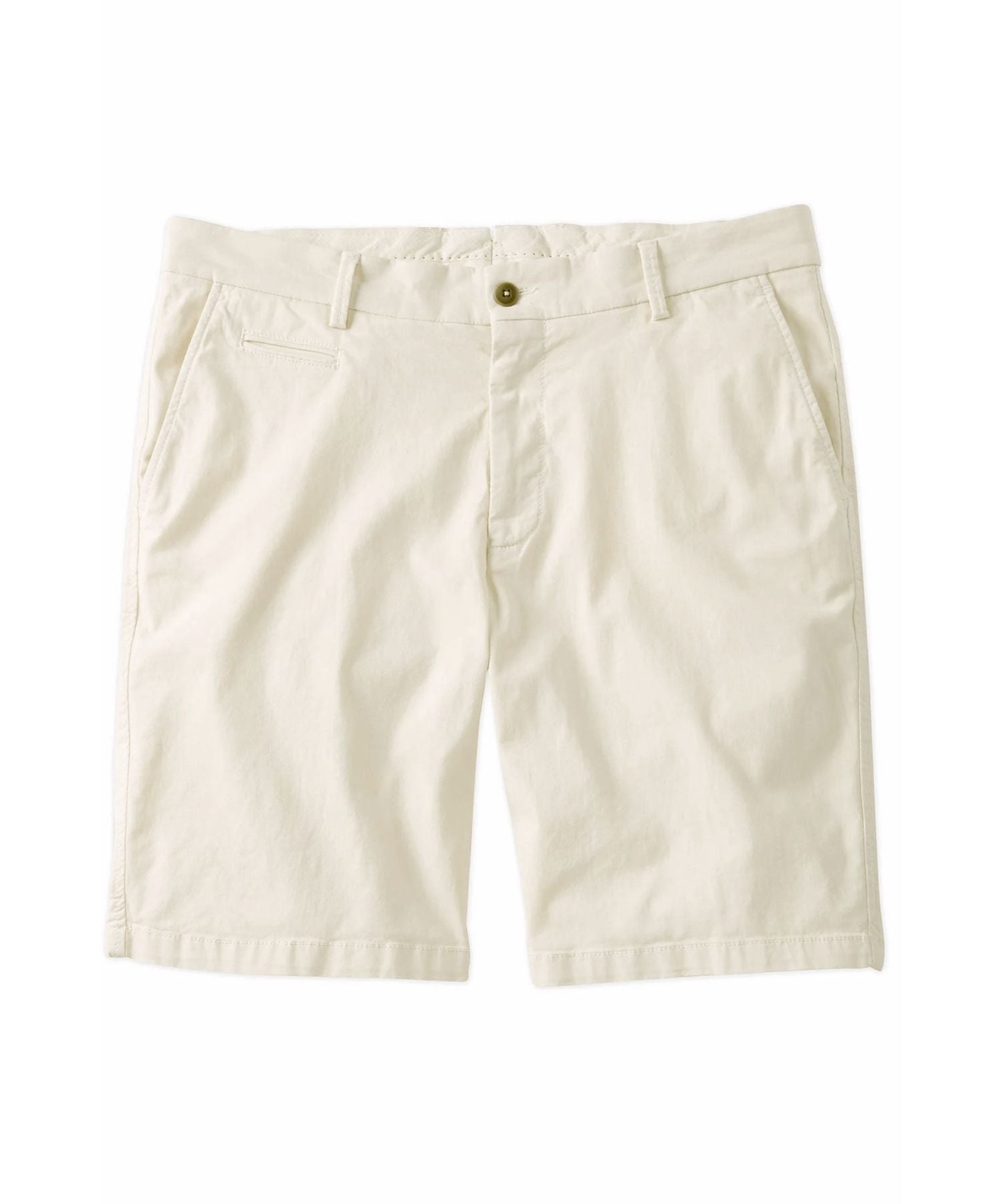 Broken Twill Stretch Cotton Shorts in Bone (Drummond Traditional Fit) by Ballin