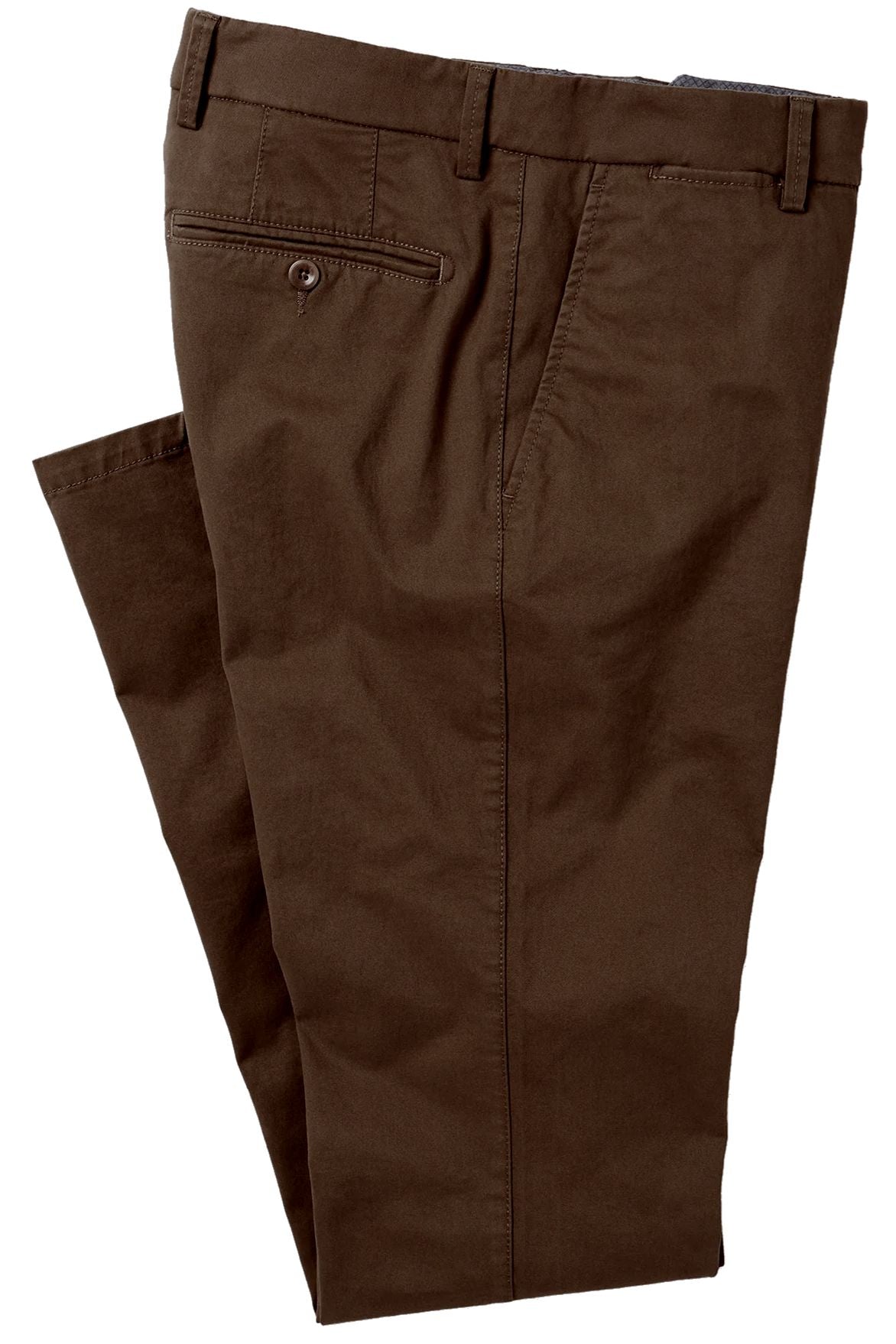 Perma Color Pima Twill Khaki Pants in Brown (Mansfield Relaxed Fit) by Ballin