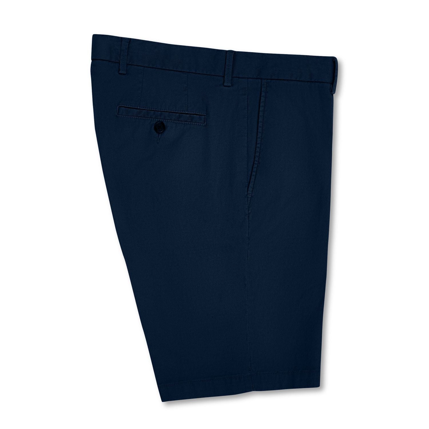 Navy Blue Cotton & Silk Chino Pants