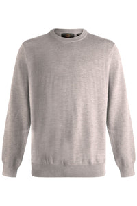 Extra Fine 'Zegna Baruffa' Merino Wool Crew Neck Sweater in Beige by Viyella
