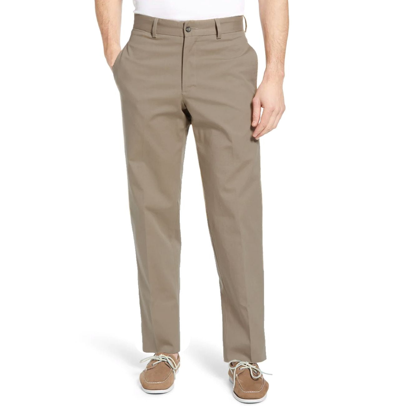 Stretch Canvas Pant in Khaki (Sumpter Flat Front) by Charleston Khakis