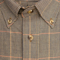 Mini District Houndstooth Check Cotton and Wool Blend Button-Down Shirt by Viyella