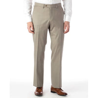 Super 130s Italian Luxury Ultimate Comfort Wool Tropical Flat Front Trouser in Sand by 6 East by Ballin