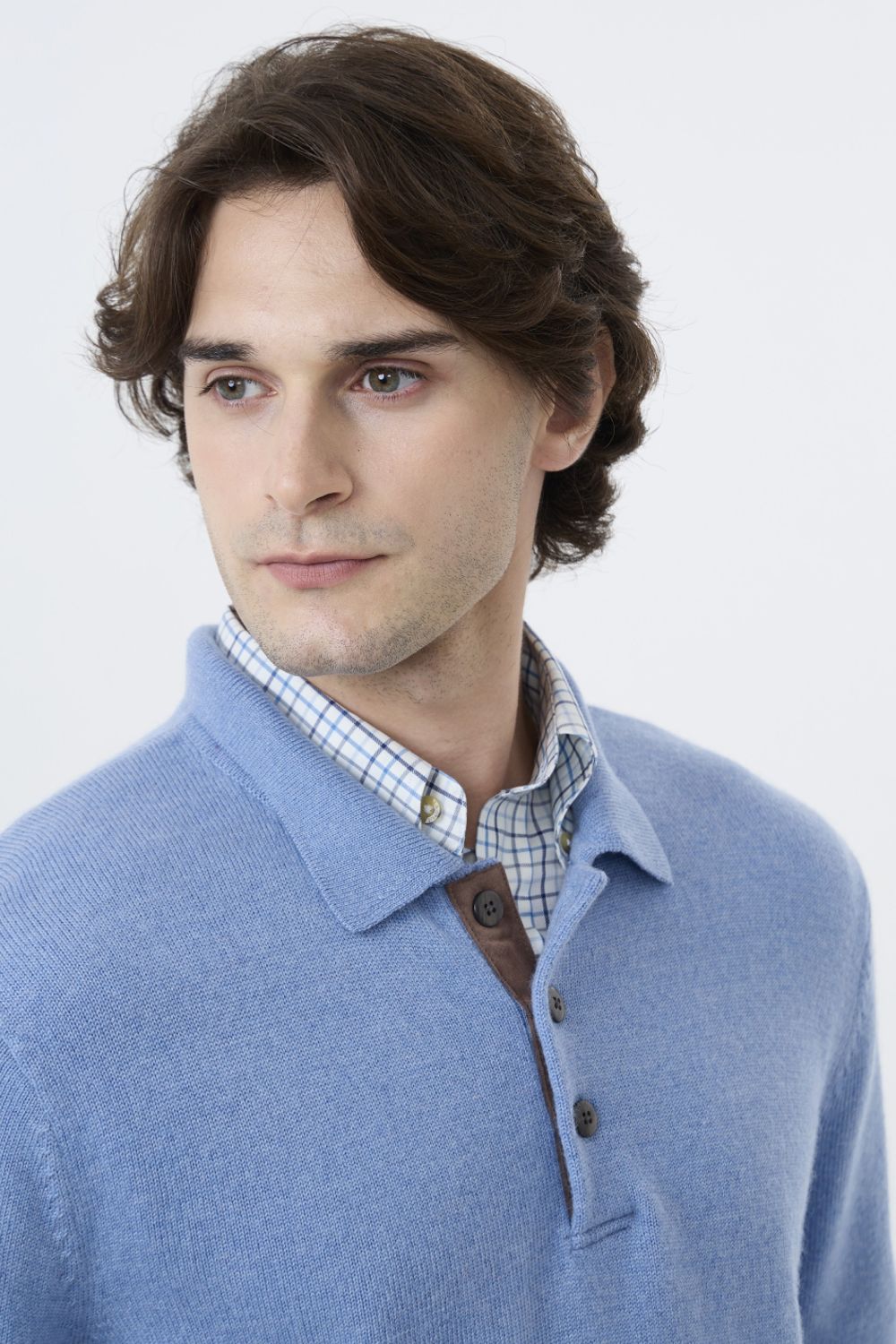 Extra Fine 'Zegna Baruffa' Merino Wool Polo Neck Sweater in Choice of Colors by Viyella