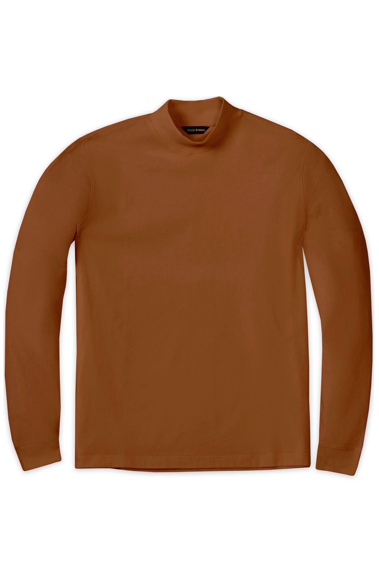 Peruvian Cotton Mock Turtleneck in Auburn by Scott Barber