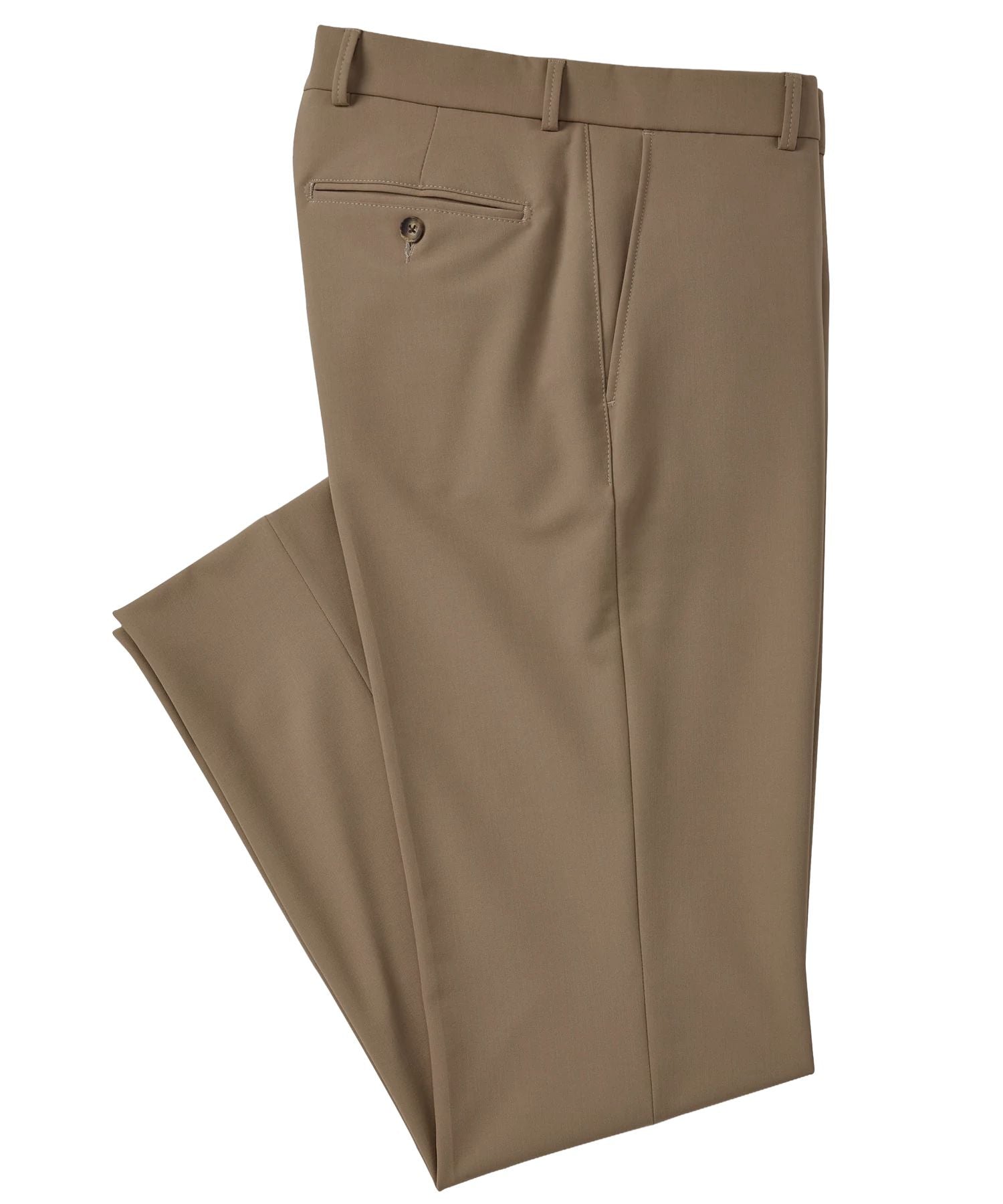 Comfort-EZE Commuter Bi-Stretch Gabardine Trouser in Khaki, Size 38 (Soho Modern Fit) by Ballin