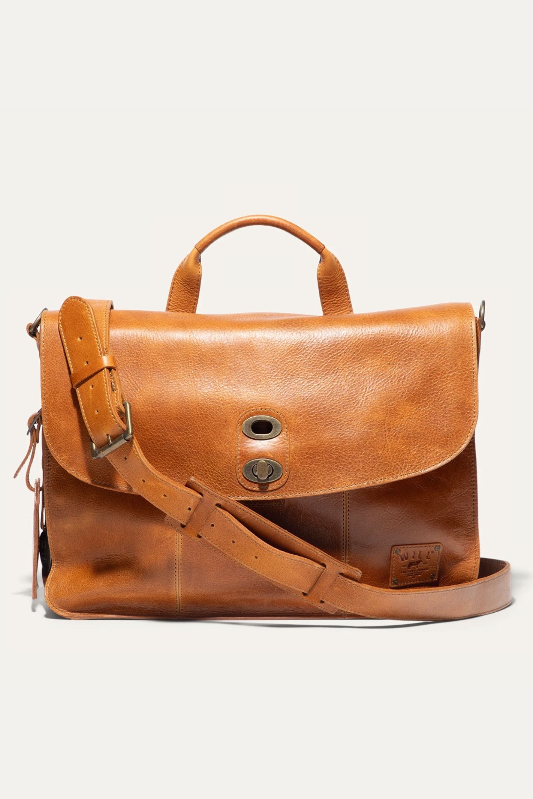 Kent Leather Messenger Bag in Tan by Will Leather Goods