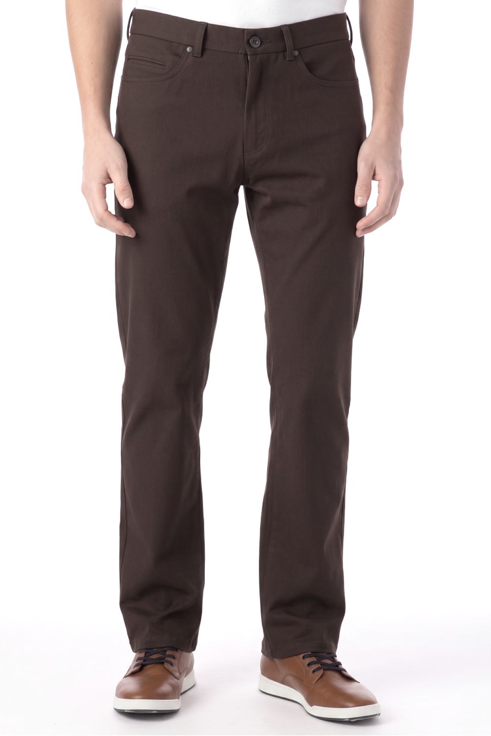 Comfort-EZE 5-Pocket Commuter Bi-Stretch Gabardine Pant in Oak (Connor Modern Fit) by Ballin