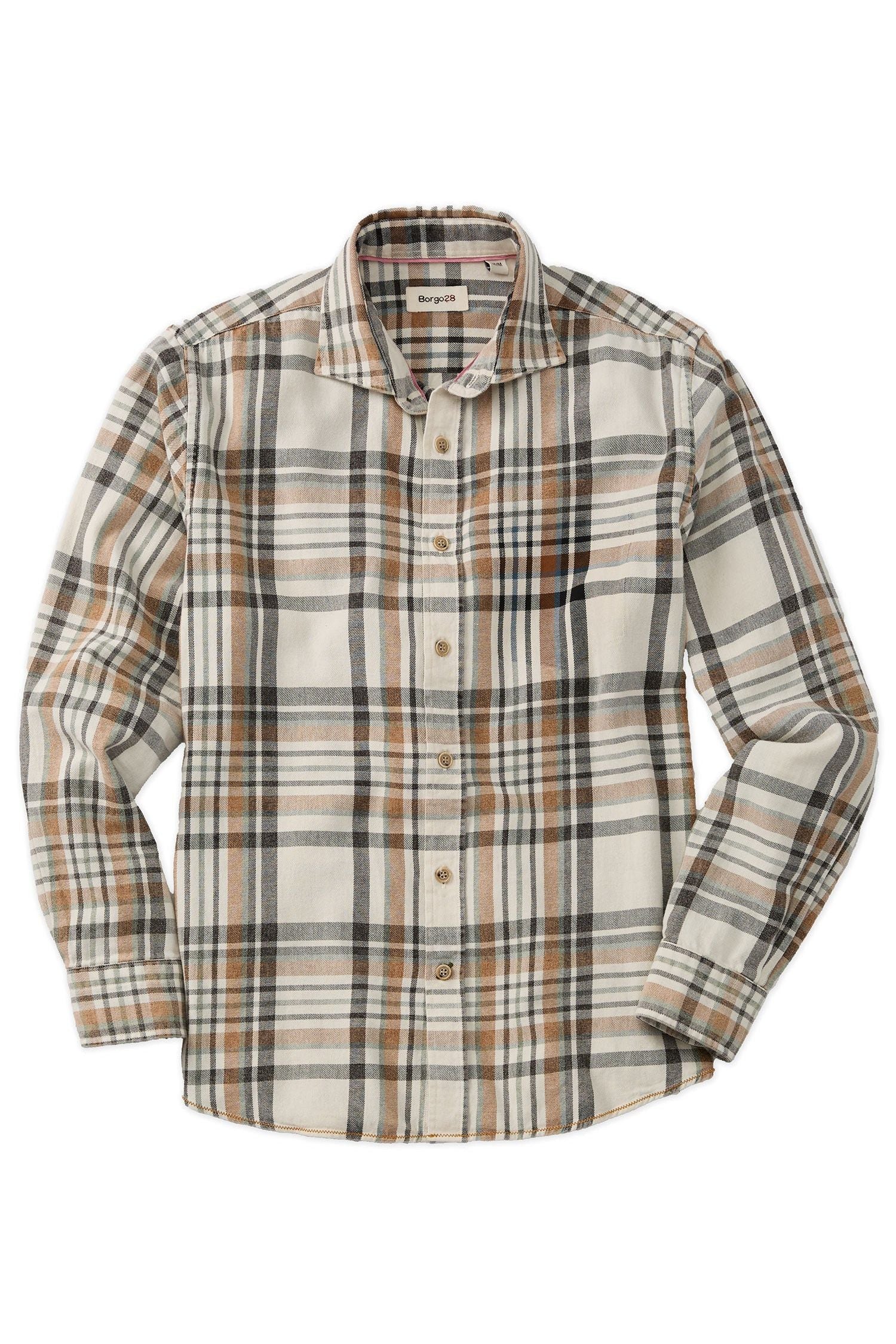 Country Plaid Long-Sleeve Sport Shirt by Borgo28