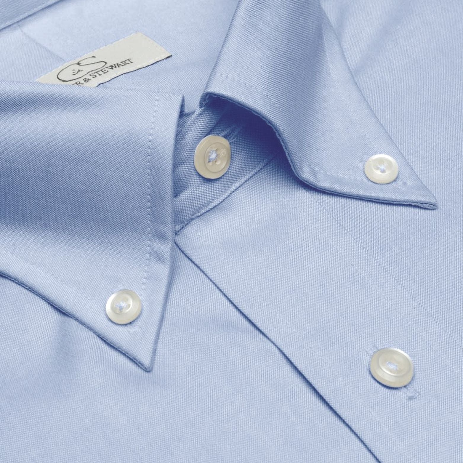The Standard Blue - Wrinkle-Free Pinpoint Oxford Cotton Dress Shirt wi The Standard Blue - Wrinkle-Free Pinpoint Oxford Cotton Dress Shirt wi