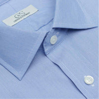 The Princeton - Wrinkle-Free Fine Line Stripe Cotton Dress Shirt in Blue (Size 16 - 34/35) by Cooper & Stewart