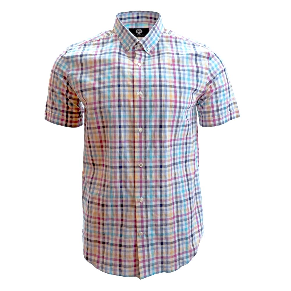 Multi Check Cotton Sport Shirt by Viyella