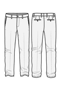 Chambray Linen Herringbone Pants in Choice of Colors (Mansfield Relaxed Fit) by Ballin