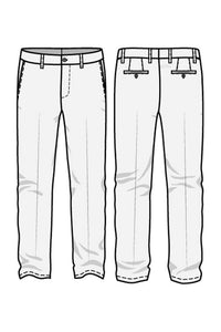 Chambray Linen Herringbone Pants in Choice of Colors (Mansfield Relaxed Fit) by Ballin