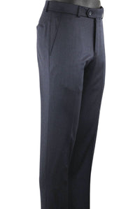 Super 120s Lightweight Twill Comfort-EZE Trouser in Navy (Flat Front Models) by Ballin